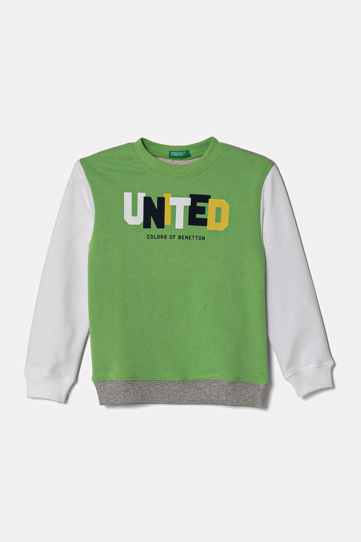 

Детская хлопковая толстовка United Colors Of Benetton, зеленый