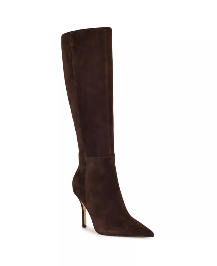 Женские сапоги Gerty на высоком каблуке с острым носом Nine West, коричневый