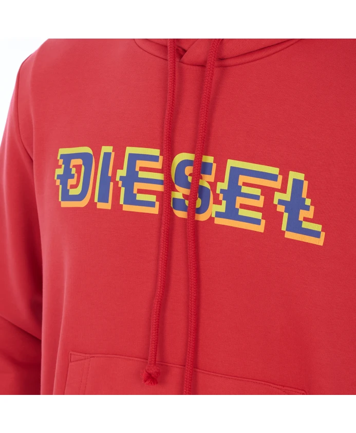 Городская толстовка с регулируемым капюшоном Diesel, красный — фото 2