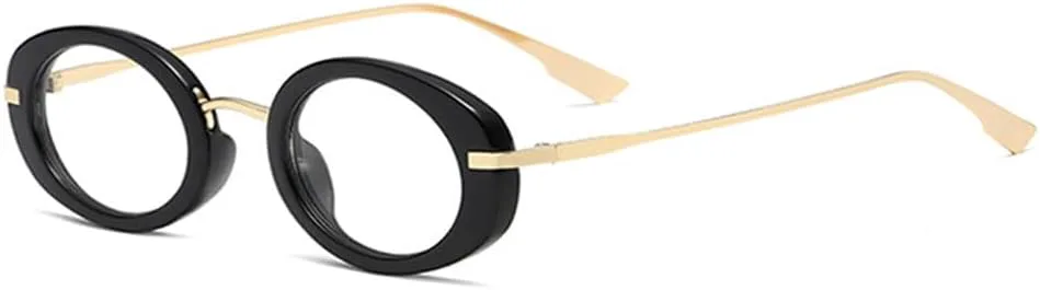 

Солнцезащитные очки UV400 с овальными прозрачными линзами в стиле панк для женщин и мужчин, для бега и занятий спортом на открытом воздухе UYPTK, Black Clear