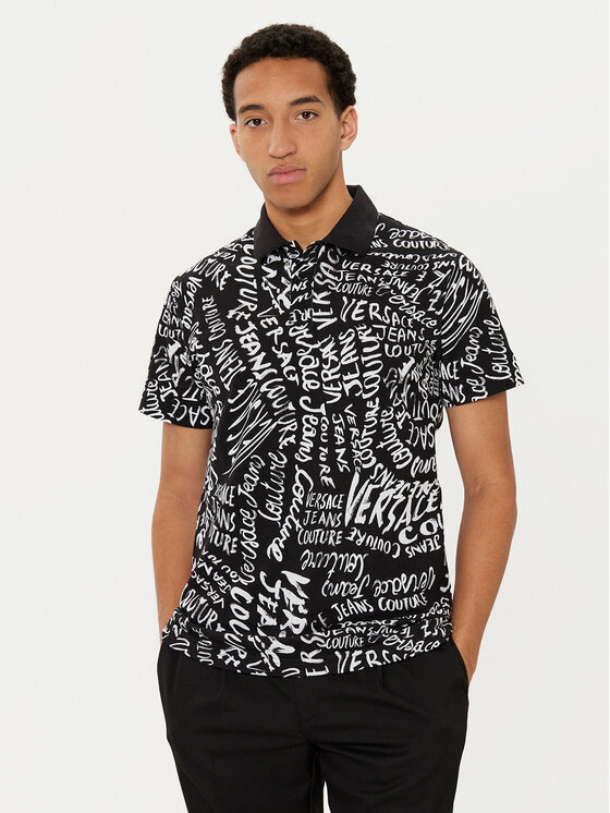 

Рубашка поло стандартный крой 78GAG6R0 Versace Jeans Couture, черный