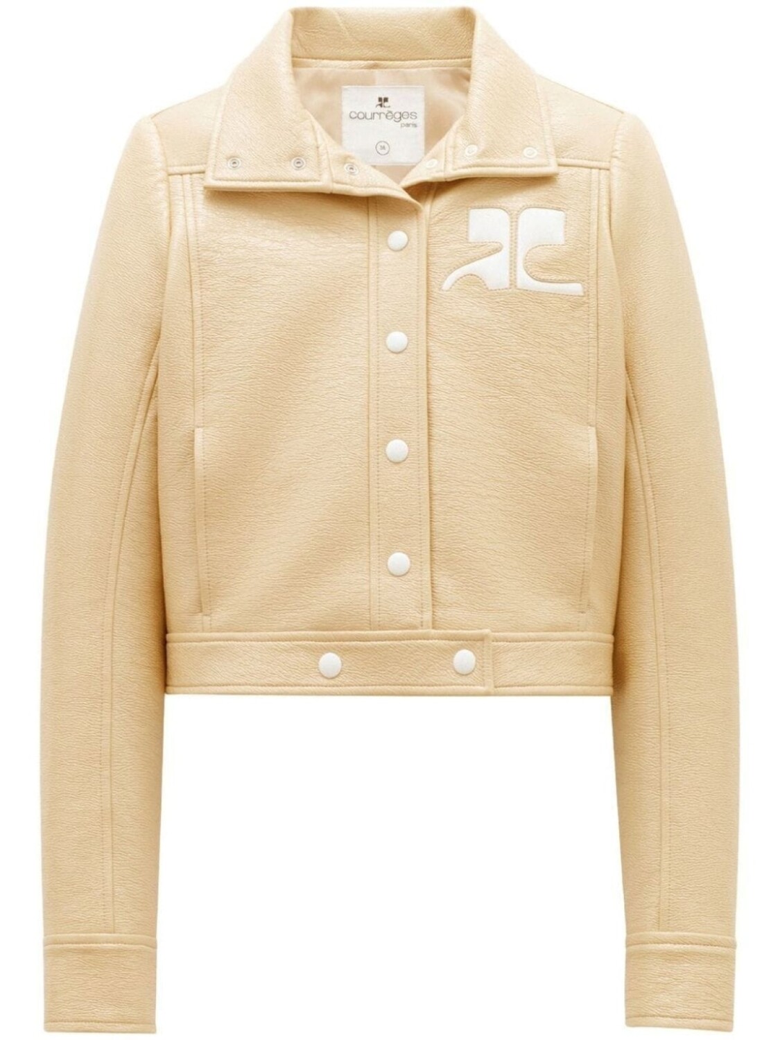 

Виниловая куртка с логотипом Courrèges, бежевый