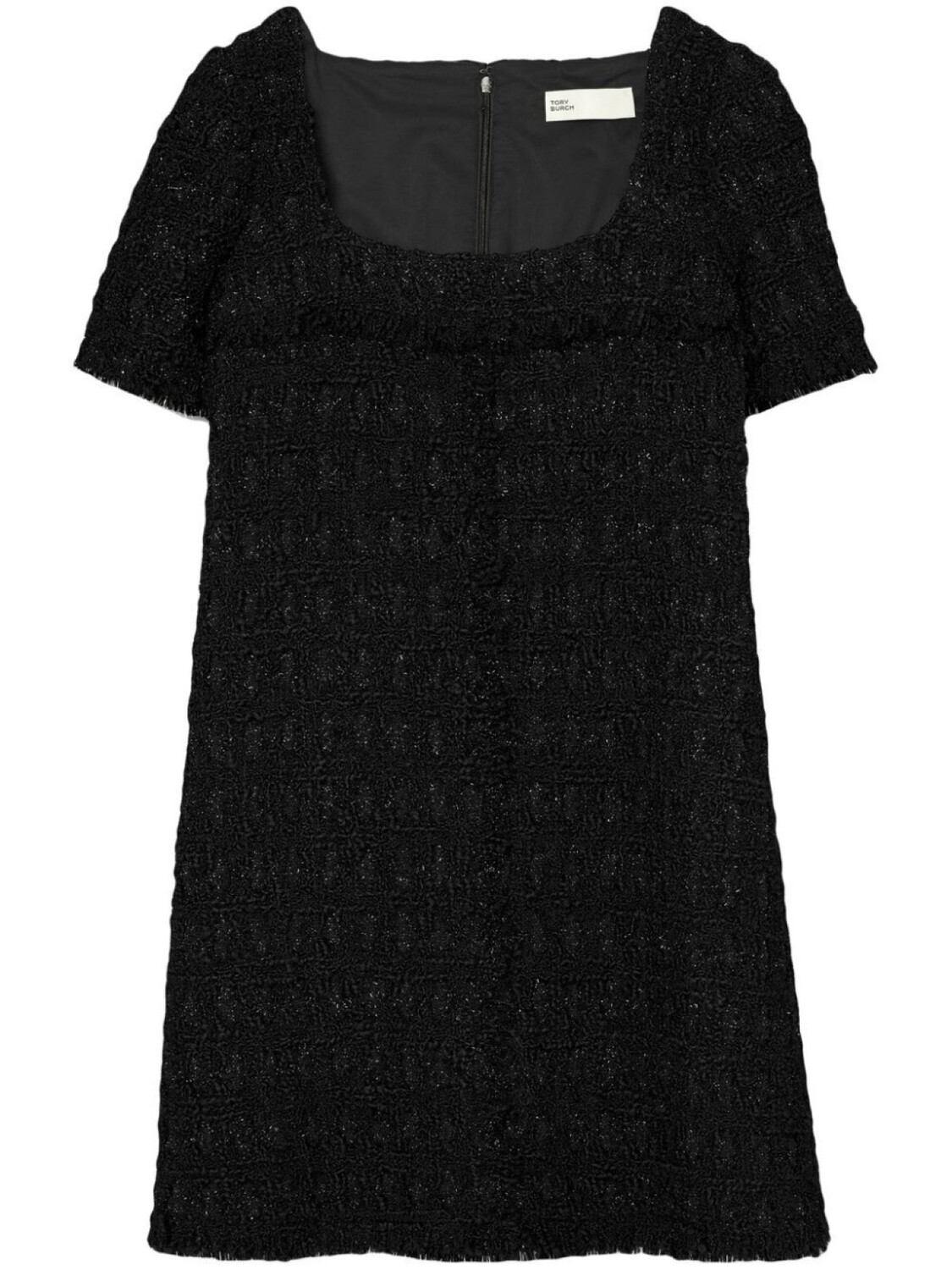 

Tory Burch твидовое платье мини Tinsel, черный
