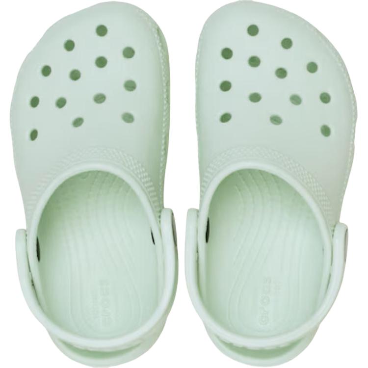 Классические низкие детские туфли-сабо для младенцев и малышей Crocs, зеленый — фото 3