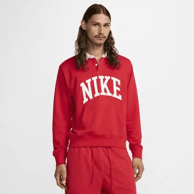 

Поло Nike Club Fleece, цвет University Red/White
