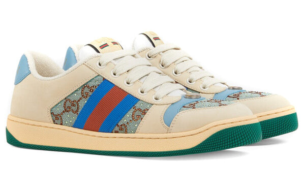 Кроссовки screener gg logo sneakers 'beige blue' Gucci, коричневый — фото 2
