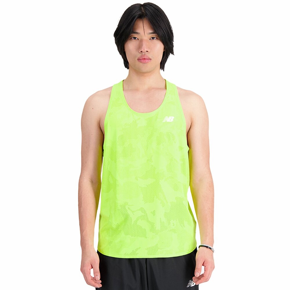 

Футболка New Balance Q Speed Jacquard sleeveless T-shirt, желтый