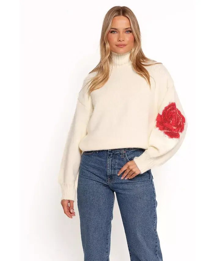 

Женский вязаный свитер Kelso с вышитыми цветами Petal and Pup