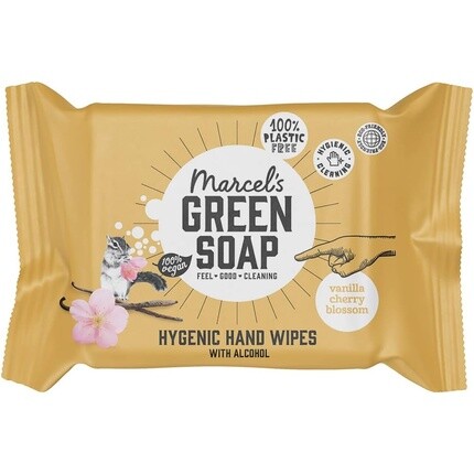 

Marcel's Green Soap Гигиенические влажные салфетки для рук на основе растений ванили и вишни