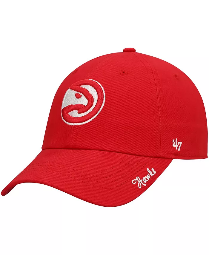 

Женская регулируемая кепка '47 Red Atlanta Hawks Miata Clean Up Logo '47 Brand
