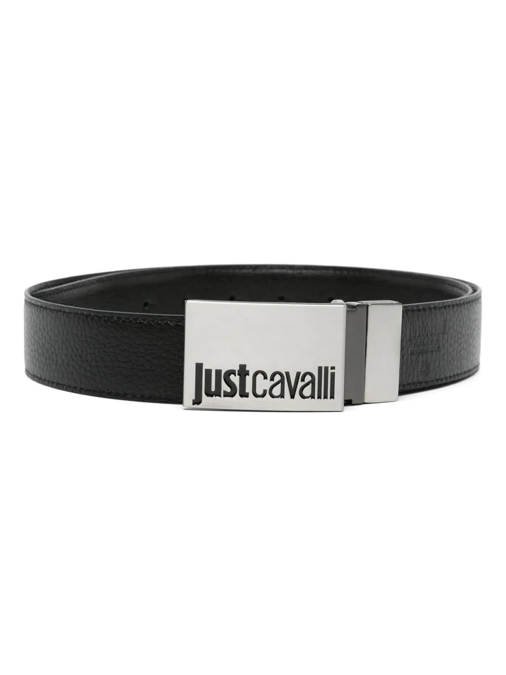 

Ремень с тисненым логотипом Just Cavalli, черный
