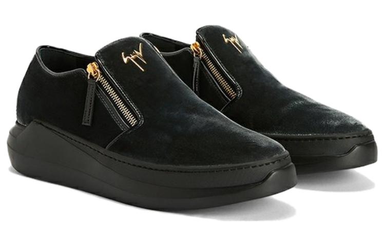Конверсы на молнии из бархата Giuseppe Zanotti, черные — фото 3