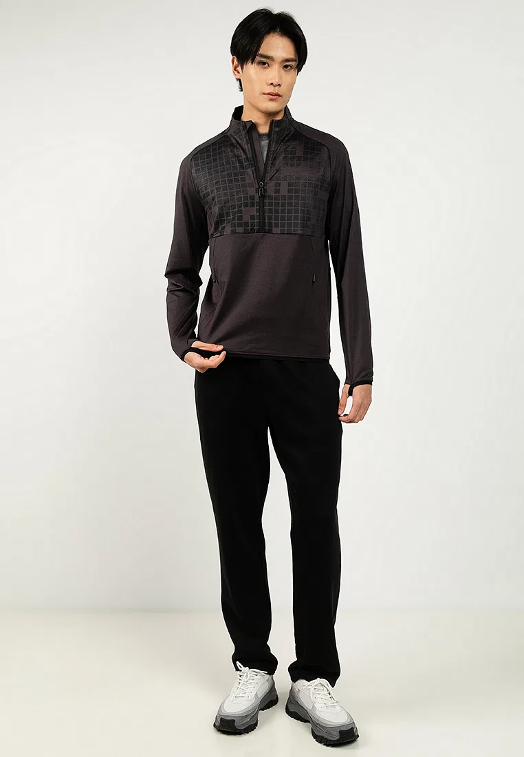 Толстовка ползунок, Active Half Zip, BOSS Green, фиолетовый — фото 4