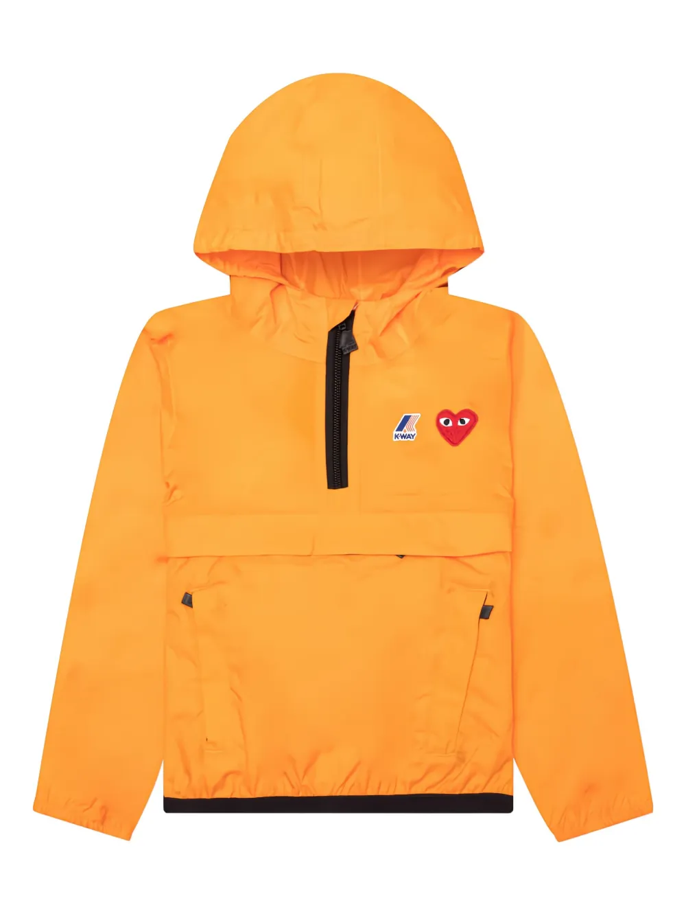 

Толстовка X K-Way heart-logo half-zip jacket Comme Des Garçons Play Kids, оранжевый