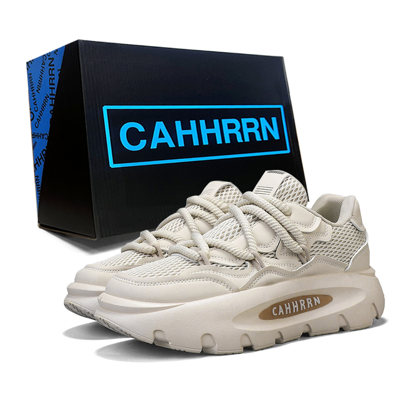 

CAHHRRN Дышащие мужские низкие повседневные туфли абрикосового цвета, цвет Apricot