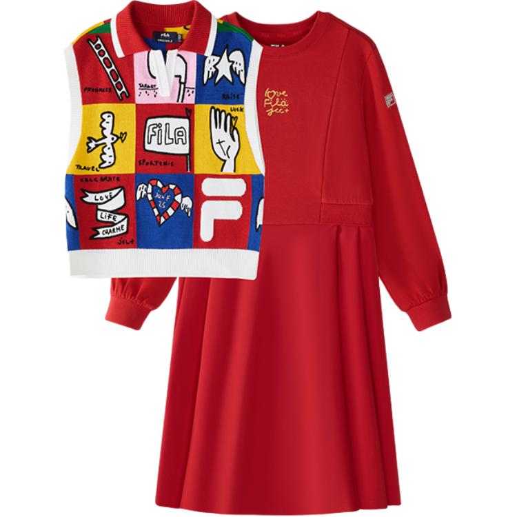 

Детский комплект из юбки FILA KIDS, красный