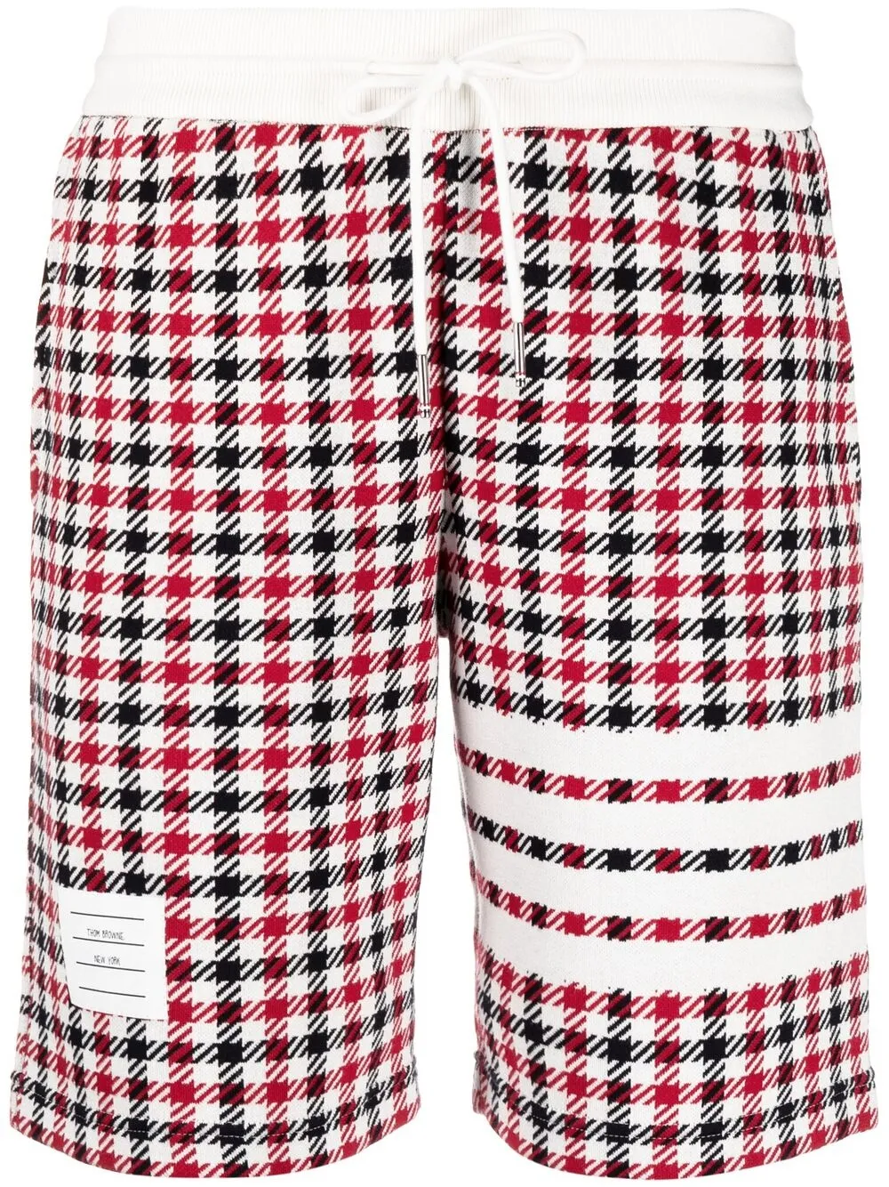 

Клетчатые шорты с нашивкой-логотипом THOM BROWNE, красный