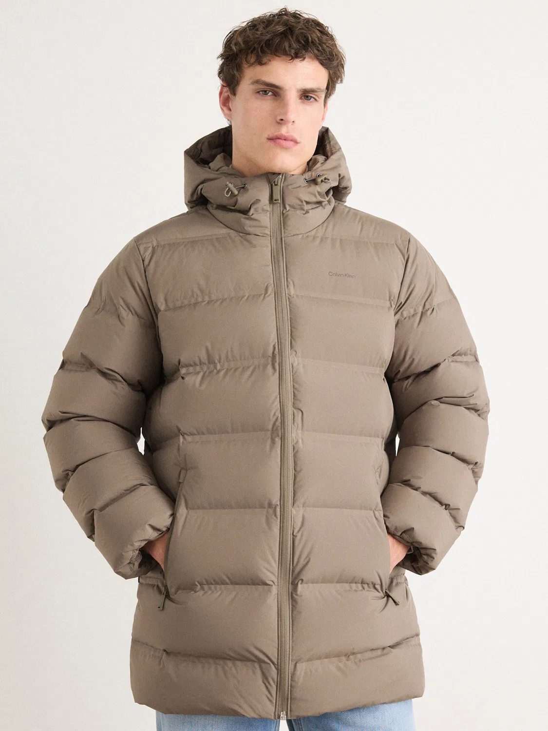 Зимняя куртка Calvin Klein Regular, коричневый — фото 2