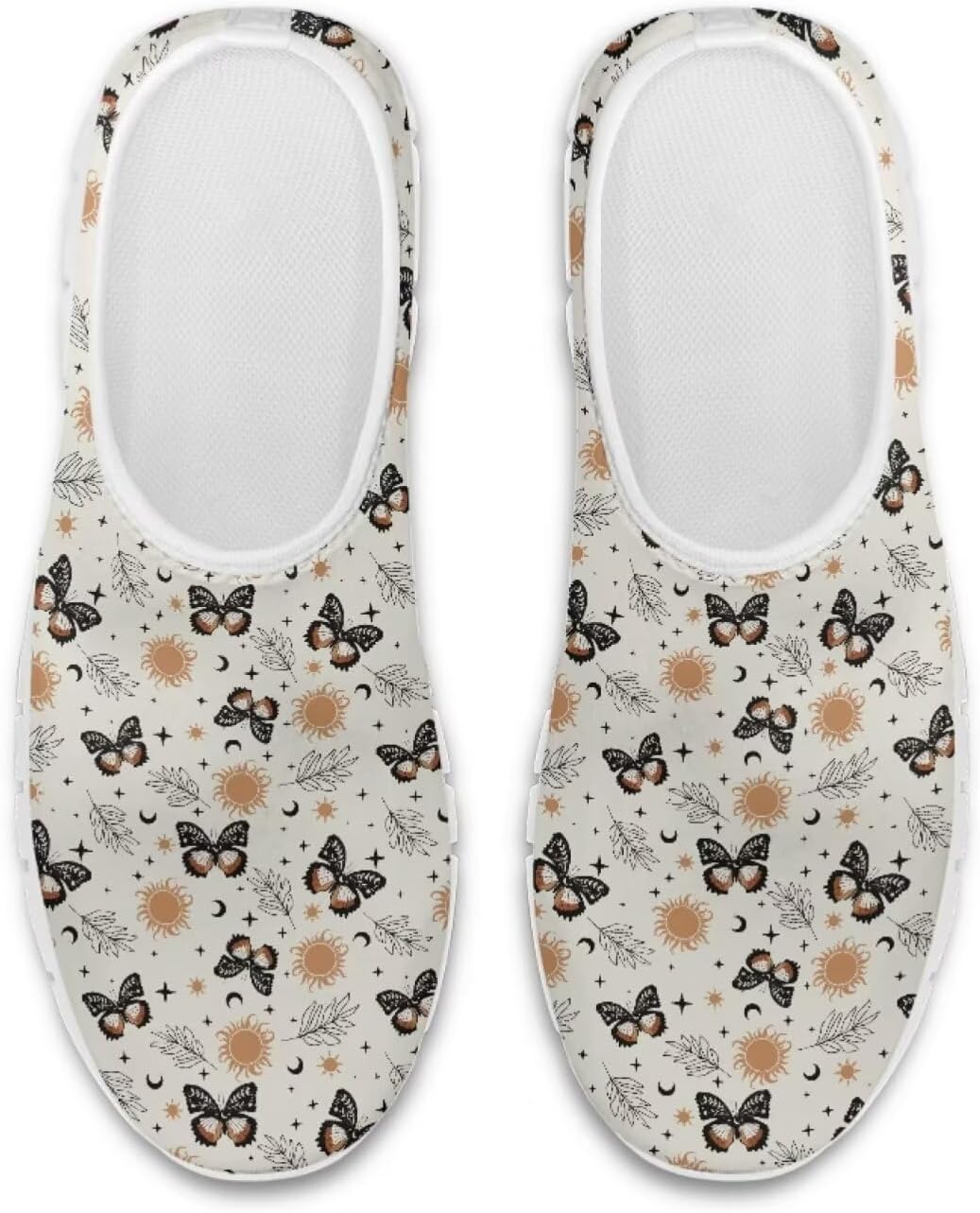 

Кроссовки Chaqlin с низким вырезом, без шнурков, повседневные, для бега, ходьбы и тенниса, модные лоферы для женщин и мужчин, широкие с мягким носком, сетчатые кроссовки, Butterfly Sun Floral