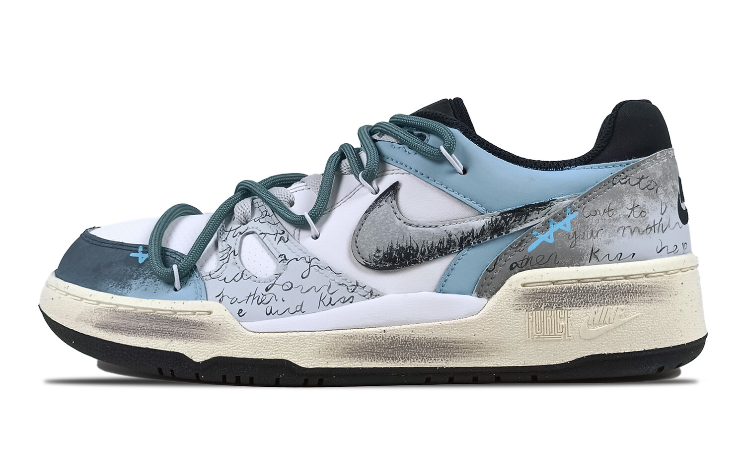 

Кроссовки Nike Full Force Skateboarding Shoes Men Low-top Gray, розовый