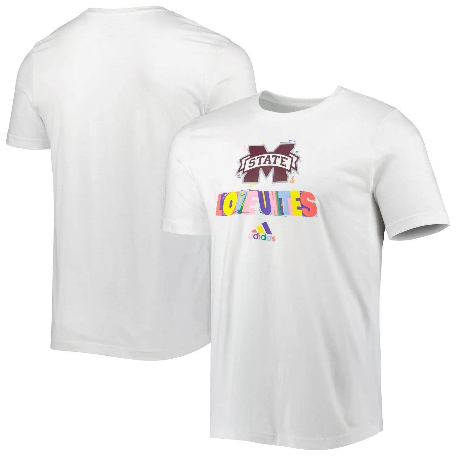 

Мужская белая футболка Mississippi State Bulldogs Pride Fresh adidas, Белый, Мужская белая футболка Mississippi State Bulldogs Pride Fresh adidas