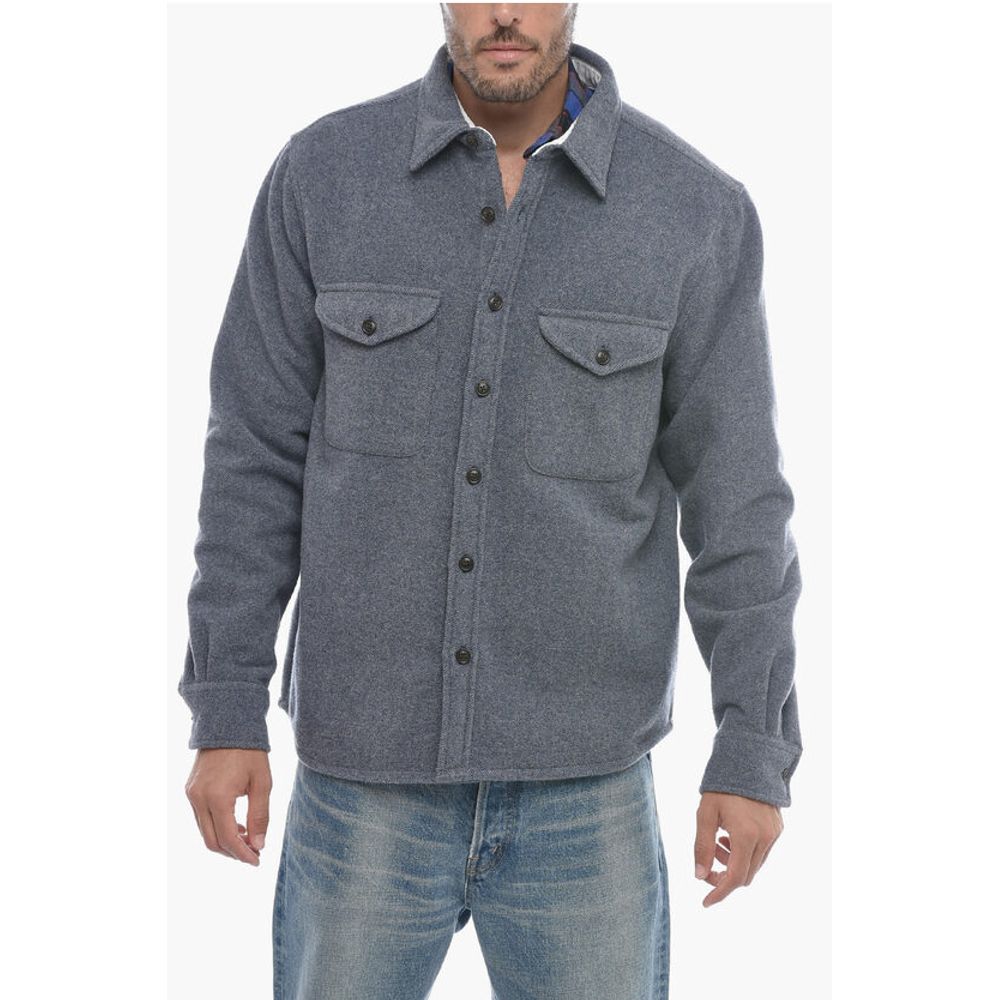 

Верхняя рубашка ALASKAN из твила с двойным нагрудным карманом Woolrich, Gray