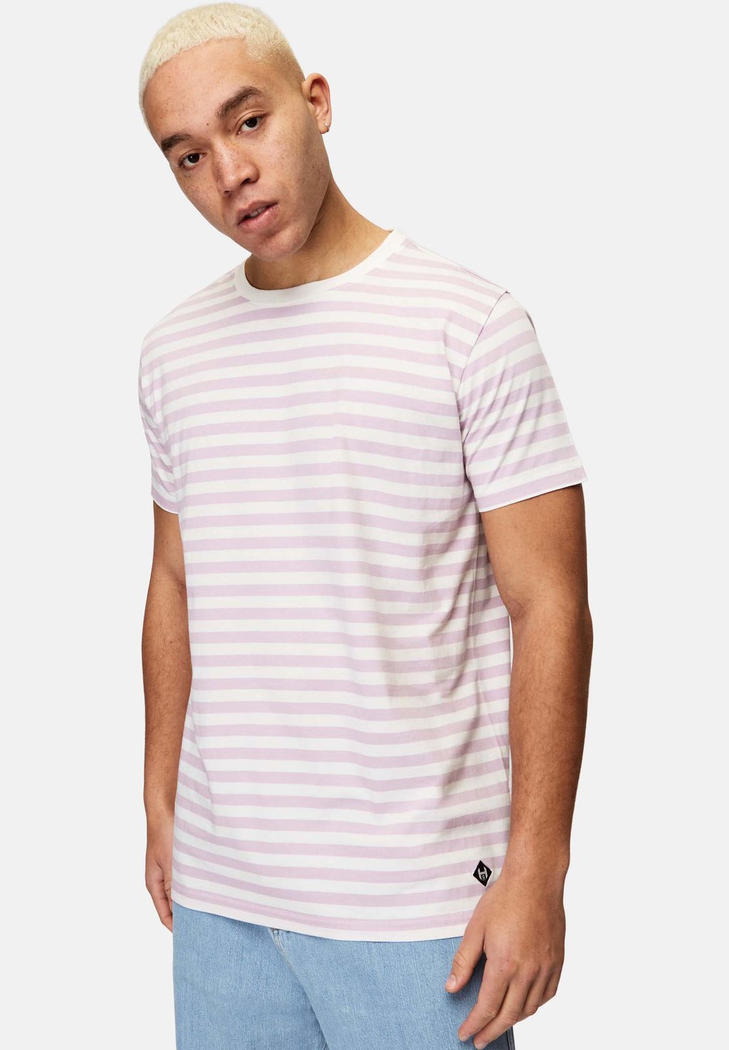 

Футболка с принтом STRIPED Honesty Rules, розовый