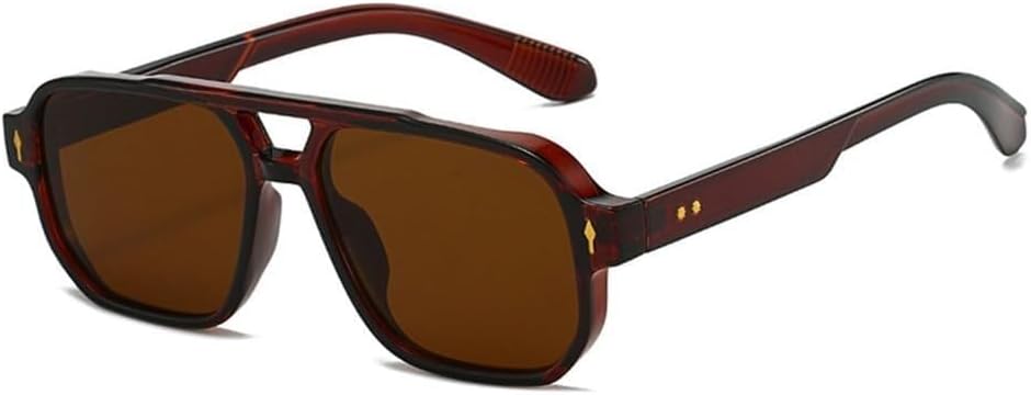 

Женские солнцезащитные очки с двойной перемычкой, защита от УФ-излучения UV400, мужские очки для активного отдыха, вождения, бега и езды на велосипеде Generic, Brown Tea