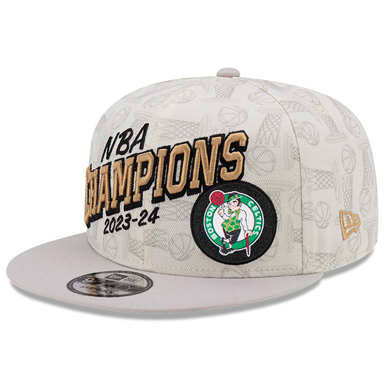 

New Era Бейсболка Boston Celtics 2024 NBA Champions Chrome White 9fifty, Baseball Cap