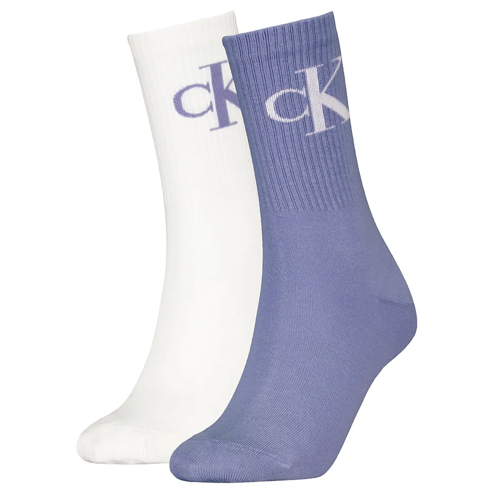 

Носки 2 шт Calvin Klein Jeans Monogram crew, белый