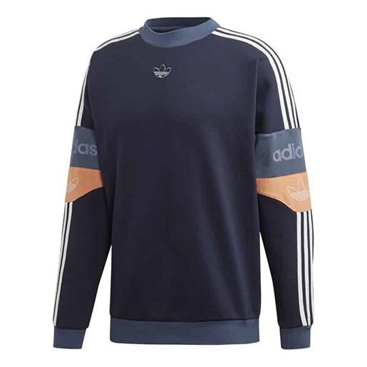 

Толстовка с капюшоном оригинальная ретро футбольная круглая горловина Adidas, синий