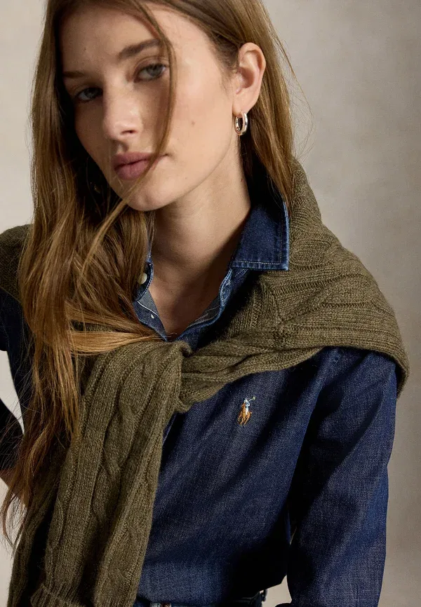 Рубашка джинсовая хлопковая Polo Ralph Lauren, tofty wash — фото 4