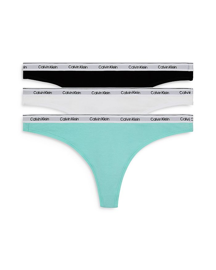 

Современные стринги с логотипом, набор из 3 штук Calvin Klein, синий