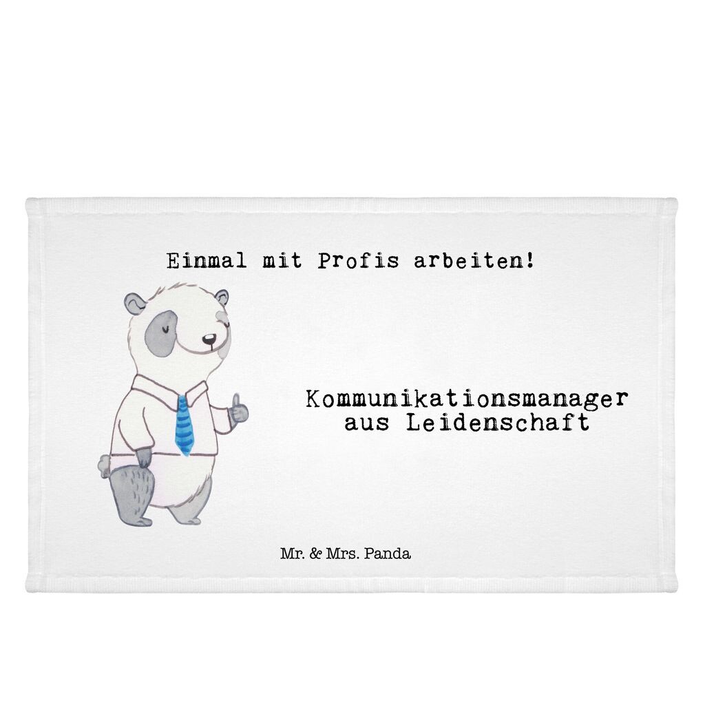

Полотенце для гостей Mr. & Mrs. Panda Communication Manager Passion - Белый - Подарок, гостевое полотенце, менеджер по связям с общественностью, компания, махровая ткань, коллега, учеба, спортивное полотенце