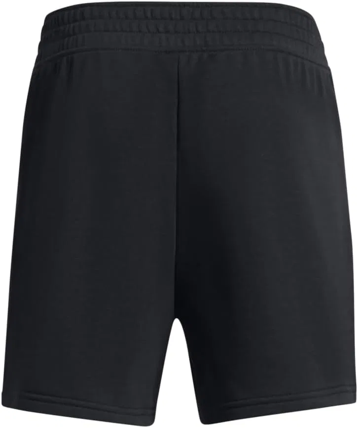 Шорты Under Armour Girls' Rival Terry Crossover Shorts, (001) Black//White — фото 2