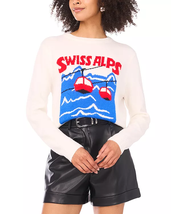 

Свитер с круглым вырезом Les Alpes Vince Camuto, мультиколор