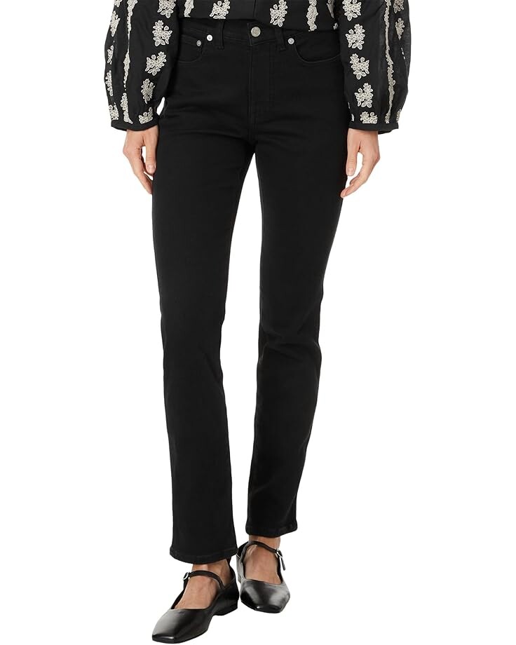 

Джинсы Madewell Midrise Stovepipe in Black Rinse Wash, цвет Black Rinse Wash