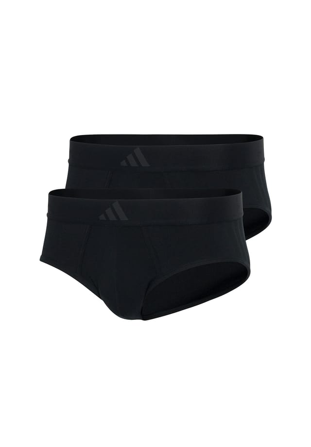

Трусы / трусы комплект из 2 шт. активный flex хлопок 3 полоски Adidas, черный
