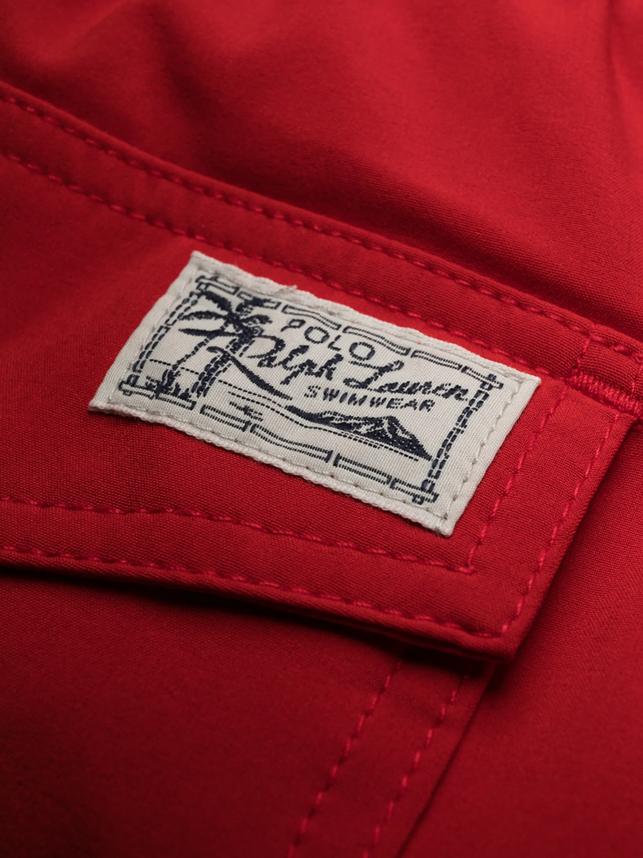 Плавки-шорты с вышитым логотипом Polo Ralph Lauren, красный — фото 3
