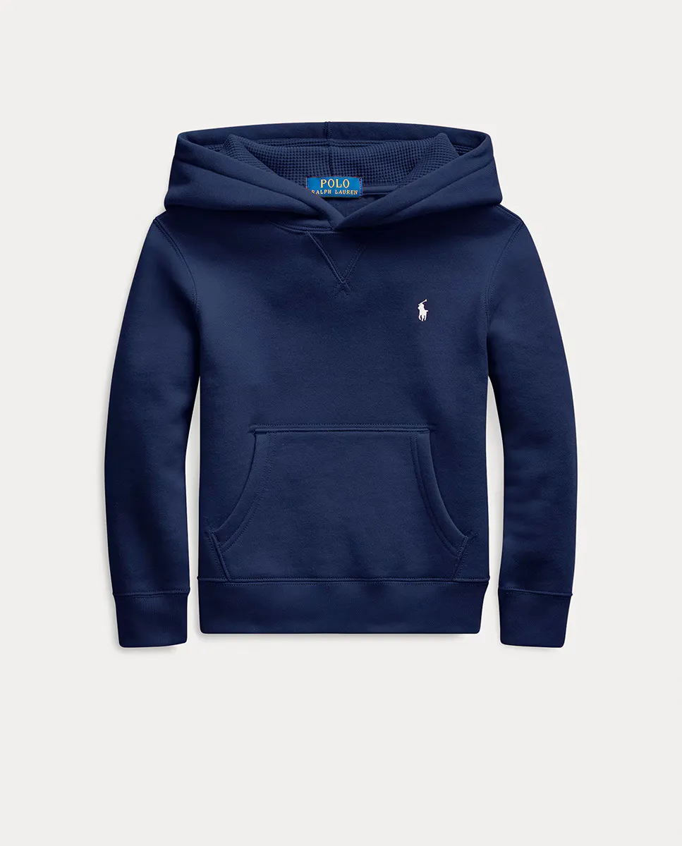 

Толстовка для мальчика с капюшоном и вышитой лошадкой Polo Ralph Lauren, темно-синий