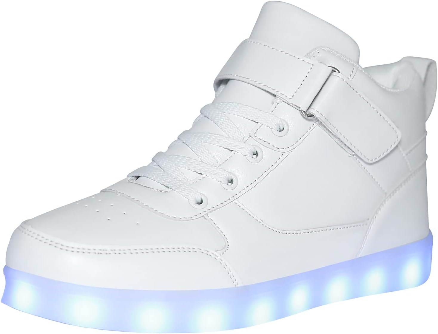 

Светящиеся кроссовки на высокой подошве JEVRITE для мужчин и женщин с LED-подсветкой - Зарядка через USB - Обувь для пар, белый