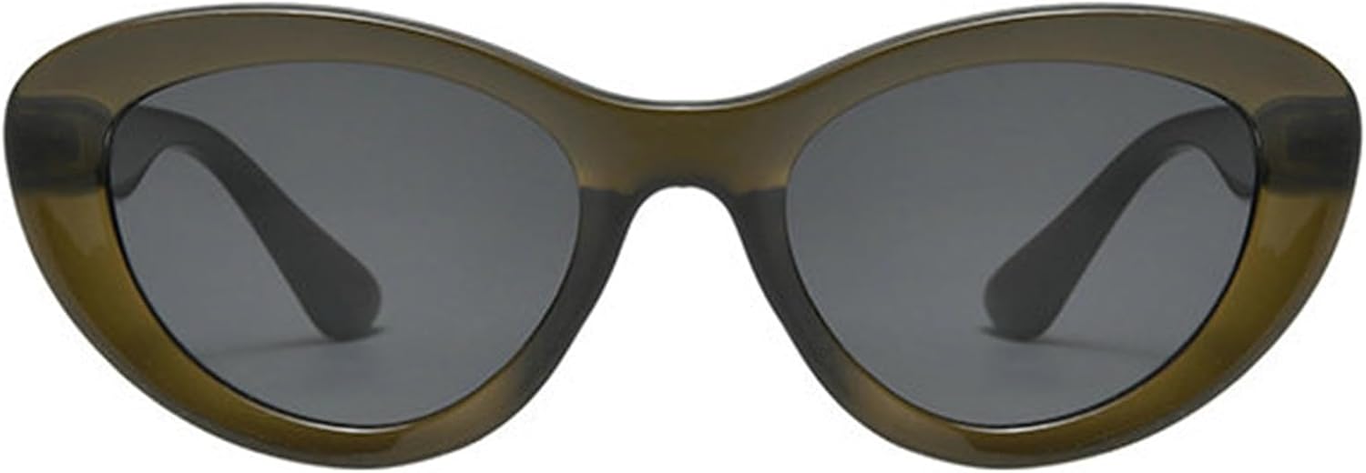 

Солнцезащитные очки Willochra Fashion Cat Eye для женщин, винтажные овальные солнцезащитные очки в стиле Y2K, градиентные черные очки с защитой от УФ-излучения UV400, C4