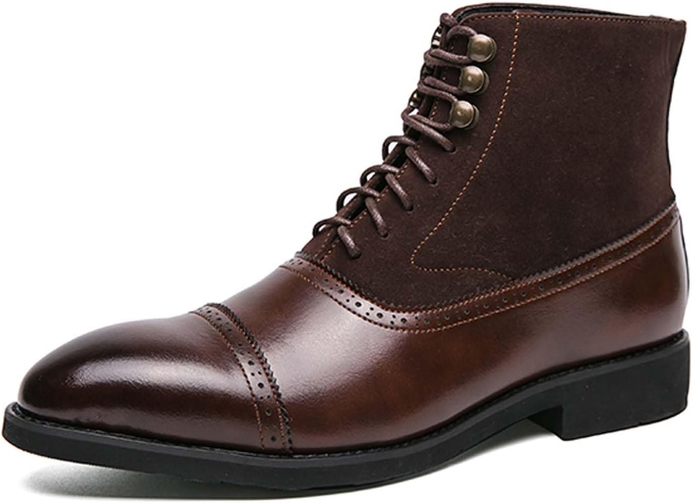 

Мужские ботинки челси: модные остроносые ботинки для делового стиля, повседневной носки, прогулок, офиса, униформы, банкетов, вечеринок, свадебных костюмов, платьев, высокие кожаные ботинки Generic, коричневый