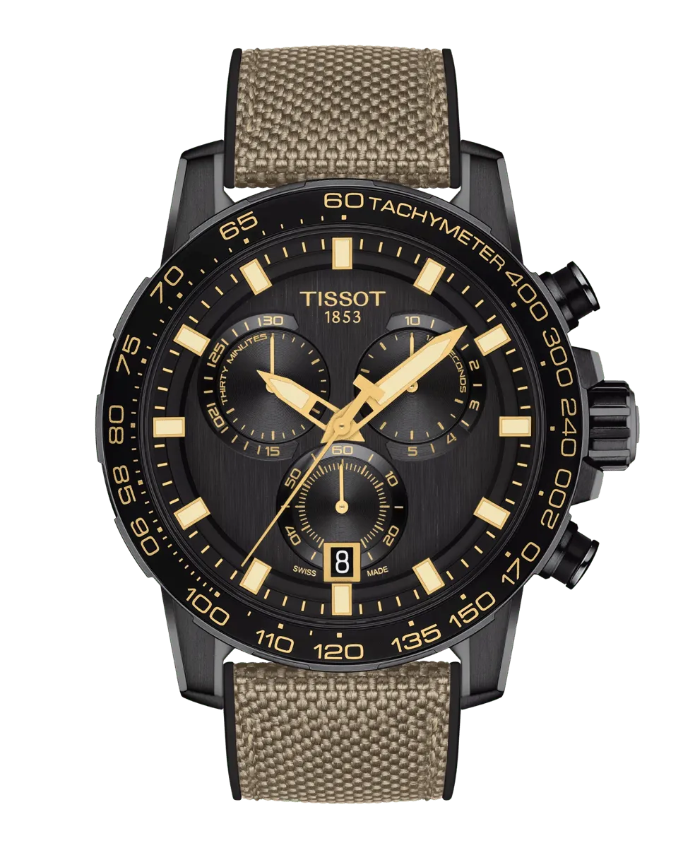 

Мужские часы коллекции Super Sport из коричневого каучука Tissot, коричневый