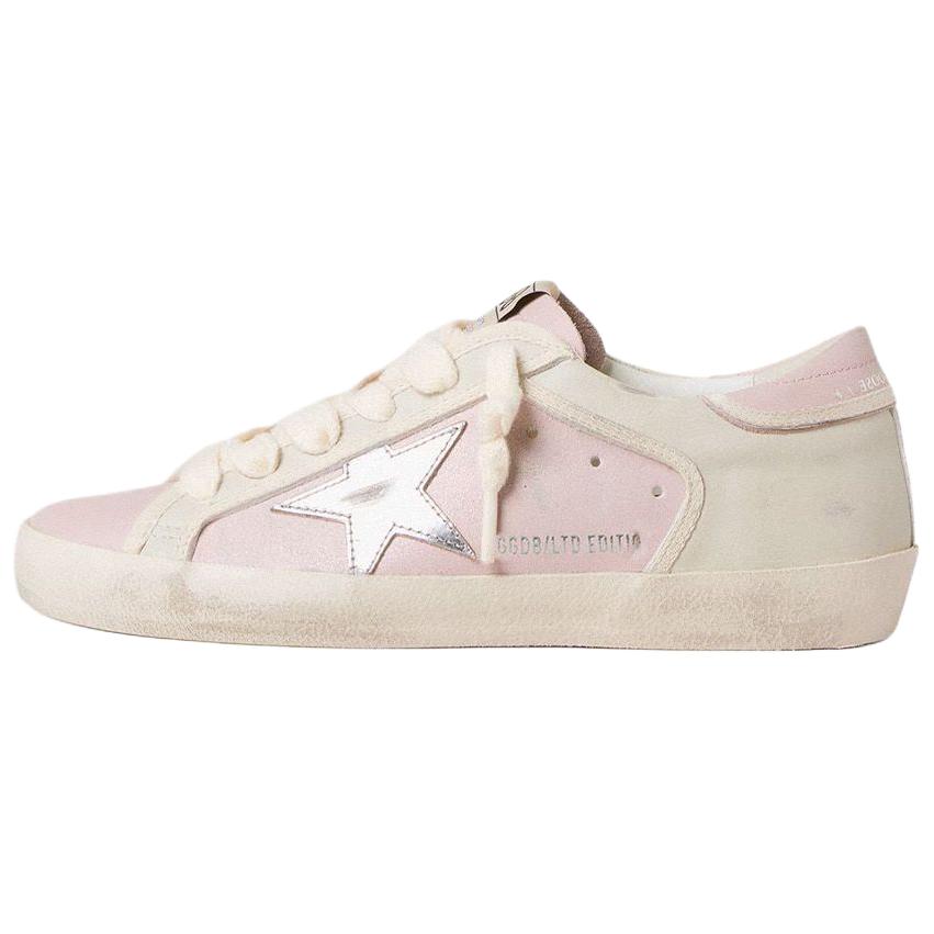 Golden Goose Низкие женские кроссовки для скейтбординга Super Star LTD, розовые