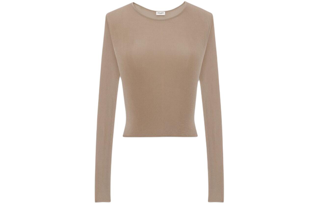 

Футболка женская коричневая Saint Laurent