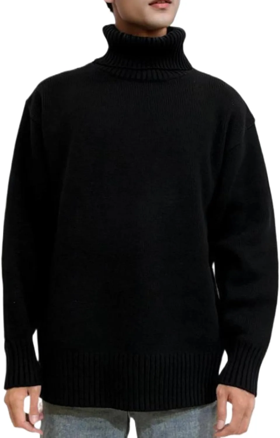 

Мужской свитер-водолазка вязаный оверсайз с длинным рукавом CIATLLLAIT