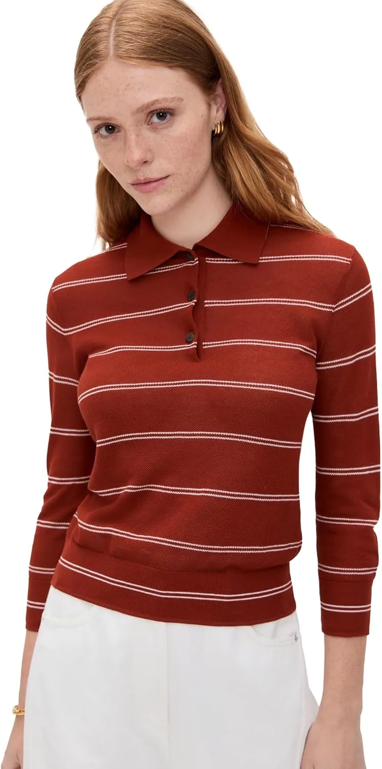 

Vince поло для женщин в полоску