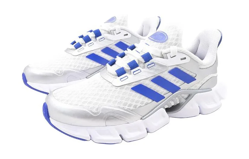 Adidas Детские кроссовки для бега low top blue silver с технологией climacool и устойчивостью к истиранию — фото 4