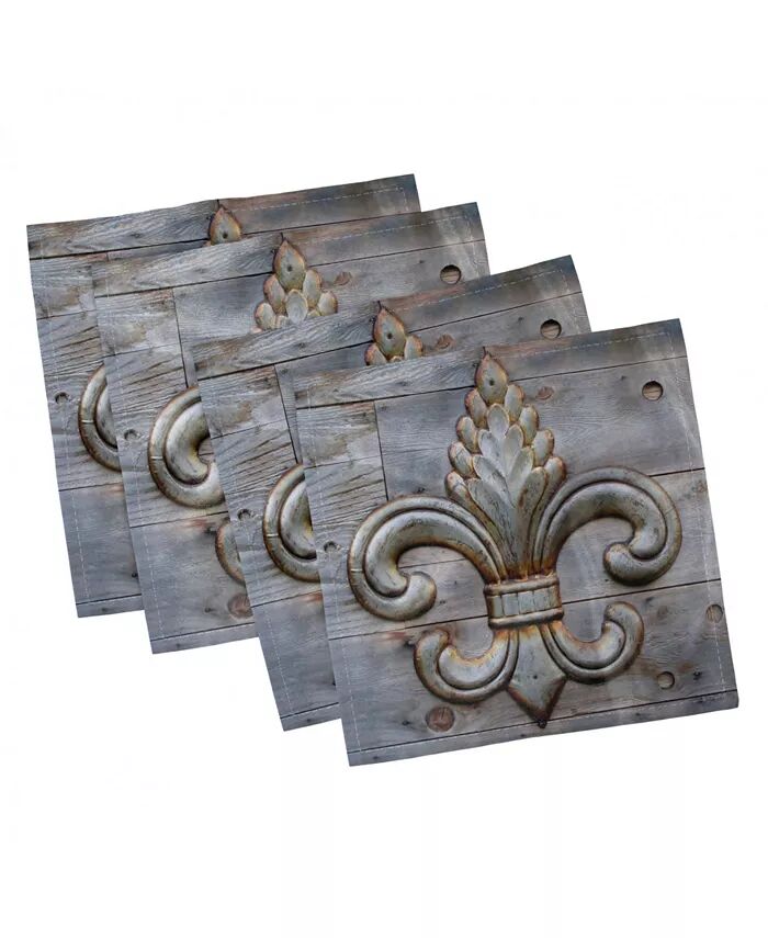 

Fleur De Lis Набор из 4 салфеток, 18 x 18 дюймов Ambesonne, мультиколор